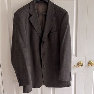 Hugo Boss alpaca/wool sports jacket. Chocolate brown. Size XL. Made in USA